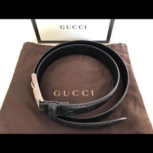 Gucci rectangular buckle belt